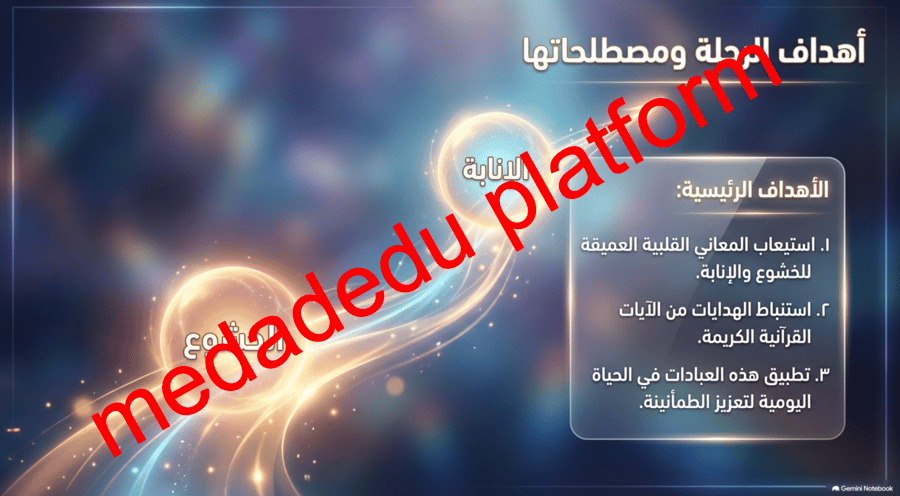 التوحيد الدرس الثاني عشر الخشوع و الإنابة