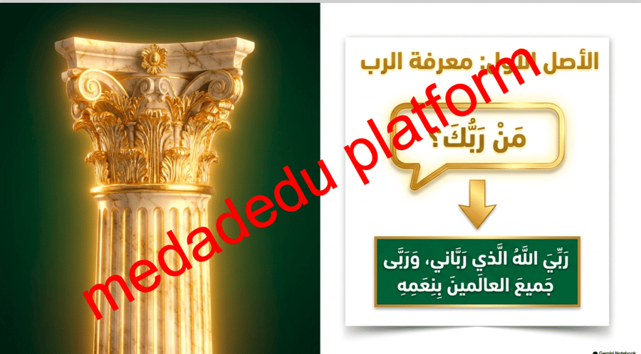 التوحيد الدرس الخامس معرفة الرب