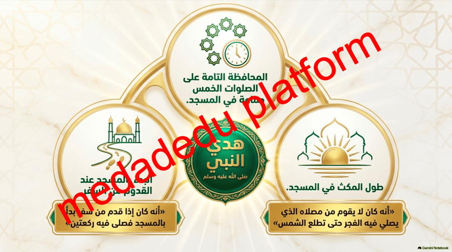الحديث الدرس الثالث عشر مكانة المسجد عند النبي صلى الله عليه و سلم