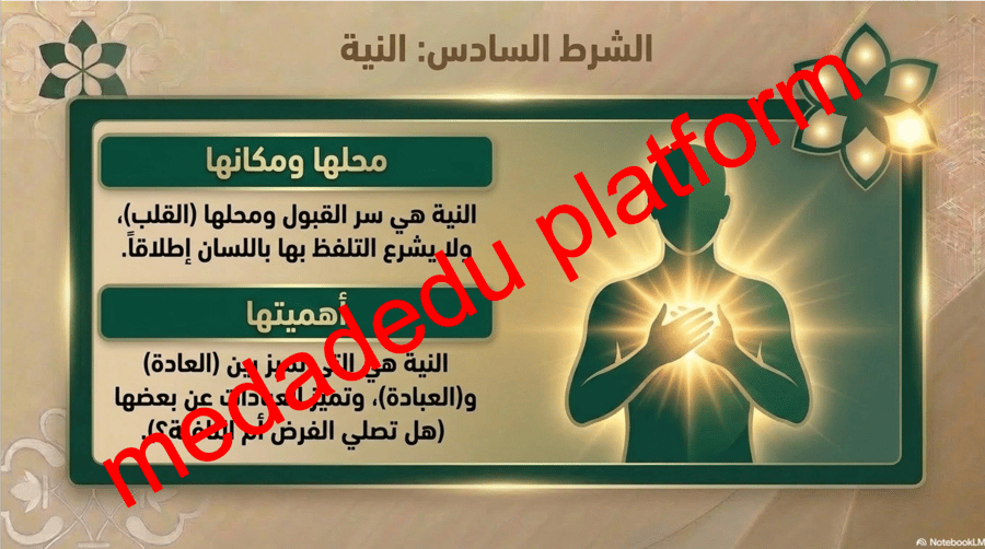 الفقة الدرس الحادي عشر شروط الصلاة -