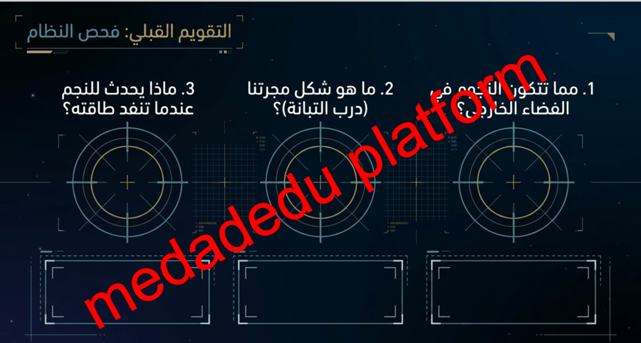 الفصل الأول الدرس الثاني النجوم و المجرات