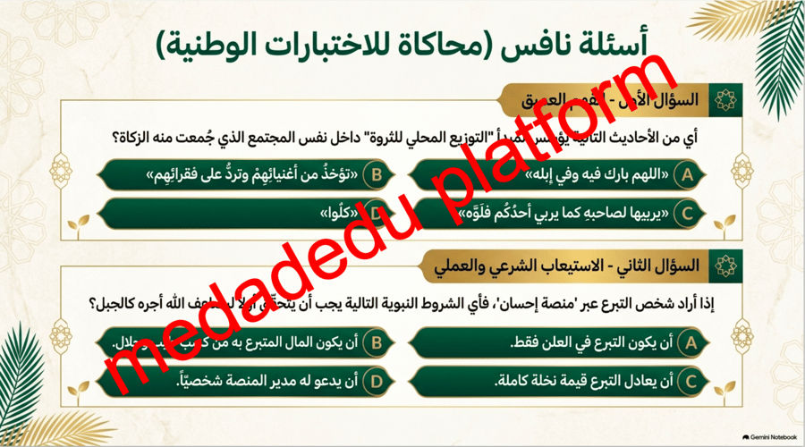 الحديث الدرس الخامس  هديه صلى الله عليه و سلم في الزكاة و الصدقة