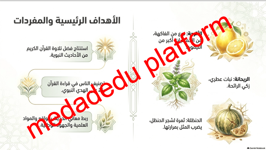 الحديث الدرس العاشر فضل تلاوة القرآن الكريم