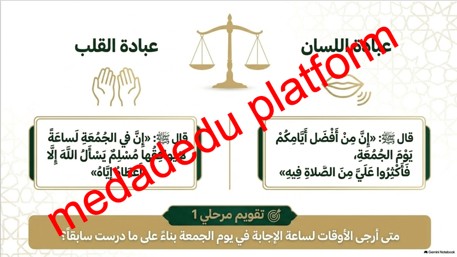 الحديث الدرس الثالث هديه صلى الله عليه و سلم في يوم الجمعة