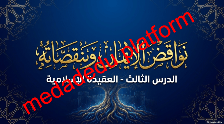التوحيد الدرس الثالث نواقض الأيمان و منقصاته
