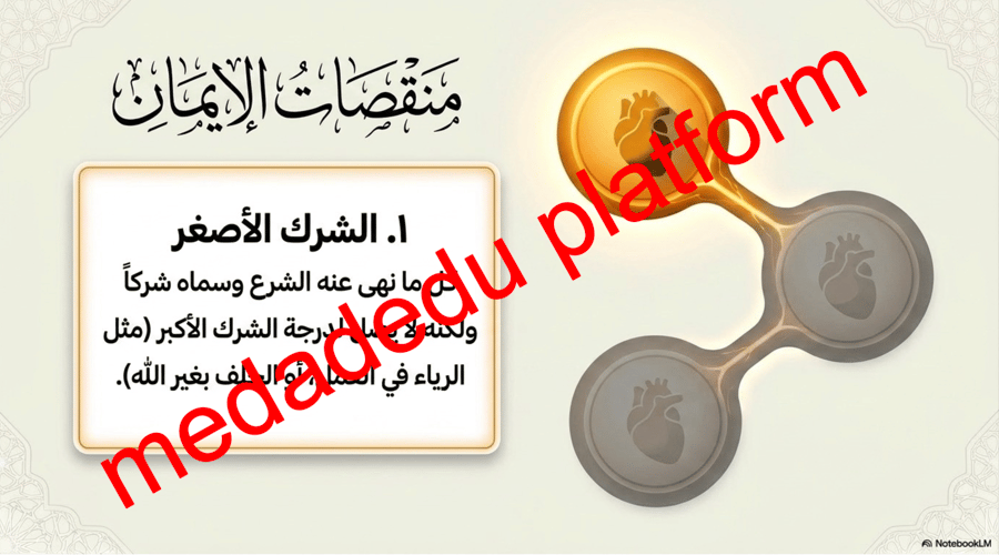 التوحيد الدرس الثالث نواقض الأيمان و منقصاته