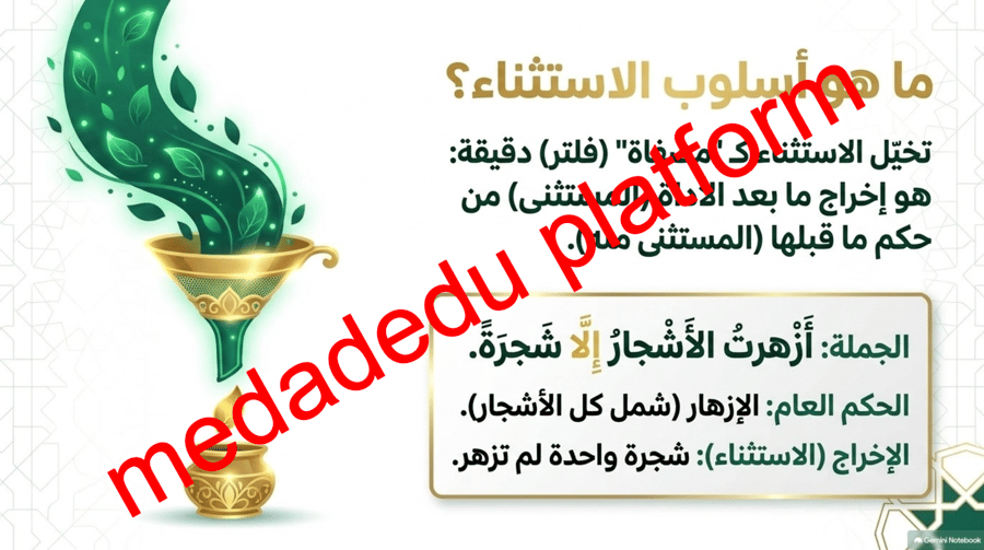 الاساليب النحوية الاستثناء