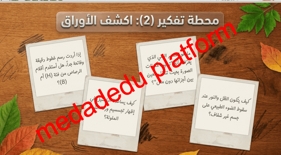 الوحدة الألى الدرس الثالث رسم أوراق الشجر