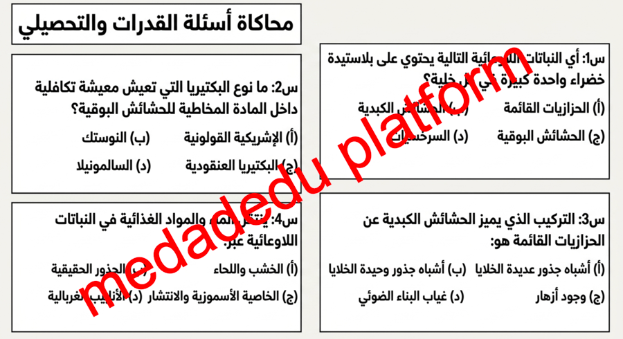 الفصل الخامس النباتات اللاوعائية