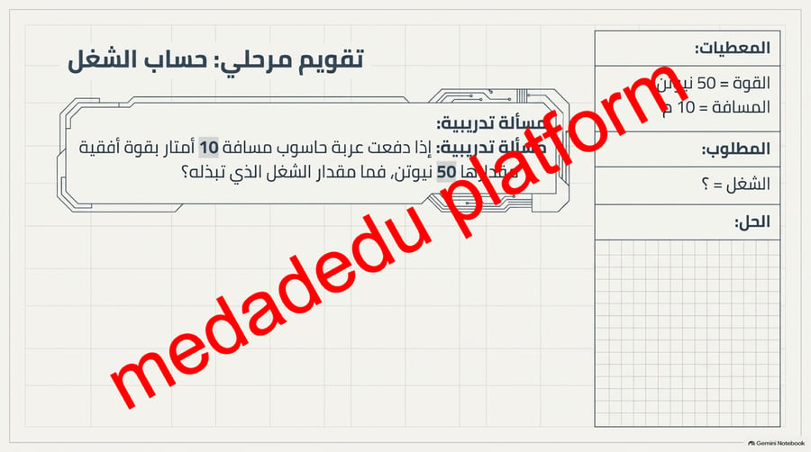 الفصل الثاني الشغل و الالات البسيطة -