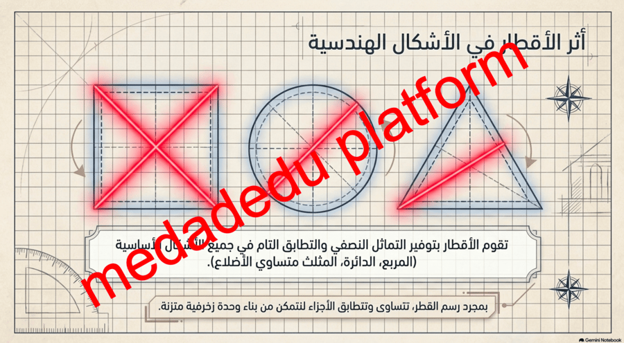 الوحدة الثانية الدرس الثاني الأقطار في الزخرفة الهندسية