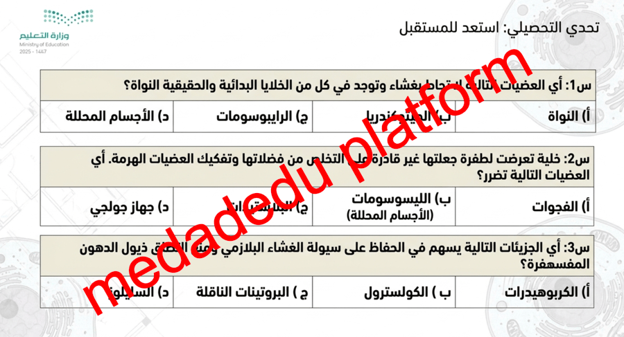 الفصل الثامن التراكيب الخلوية و العضيات