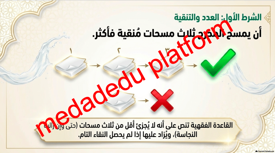 الفقة الدرس الثالث إزاله النجاسة عن البدن ( الجسم )