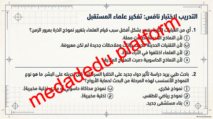 الفصل الاول النماذج العلمية