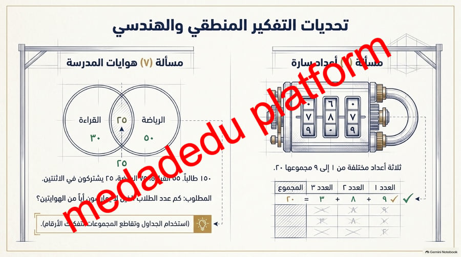 الوحدة الثانية الدرس الاول  خطة حل المسألة
