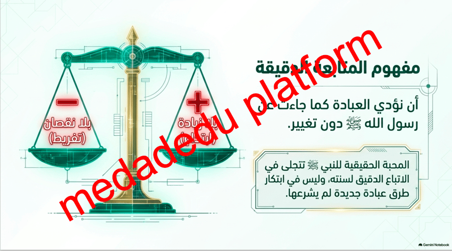 التوحيد الدرس السابع شروط قبول العبادة