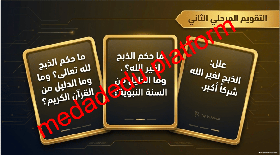 التوحيد الدرس الثالث عشر الذبح لله