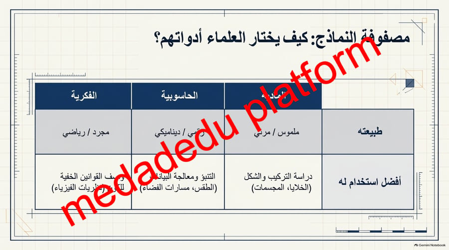 الفصل الاول النماذج العلمية