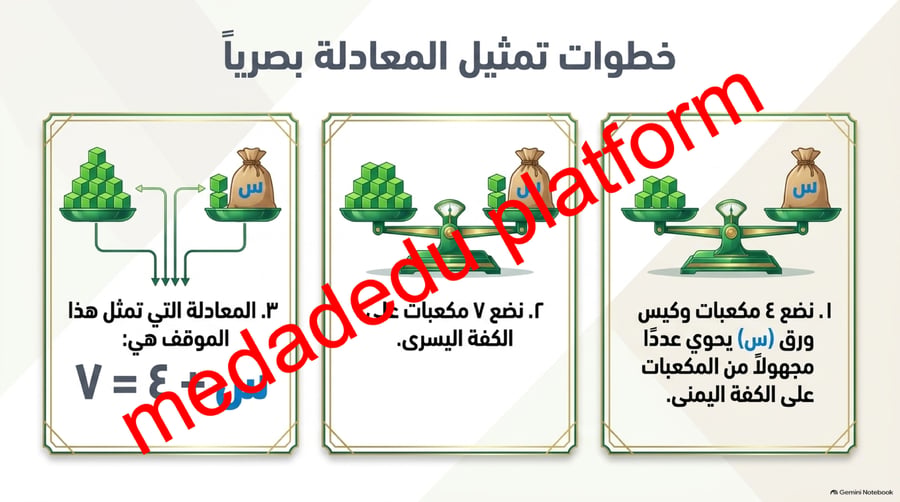 الوحدة الأولى الدرس الثامن الجبر المعادلات