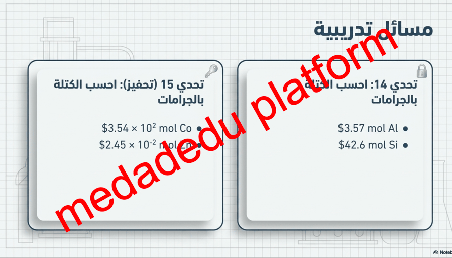 الفصل الخامس الكتلة و المول