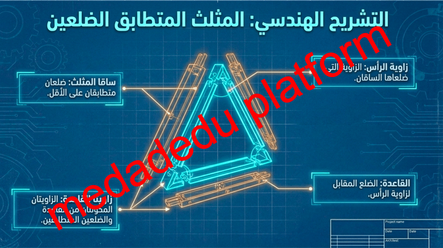 الفصل الثالث المثلثات المتطابقة الضلعين و المثلثات متطابقة الاظلاع