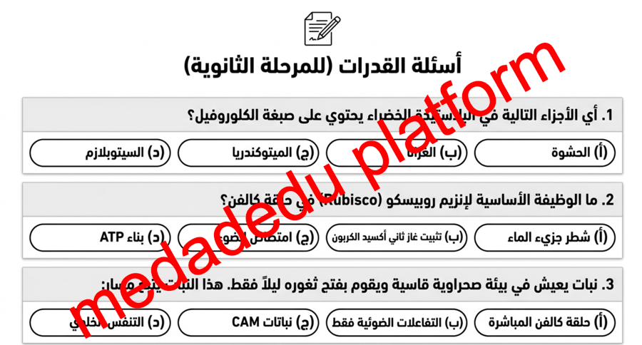 الفصل التاسع البناء الضوئي -
