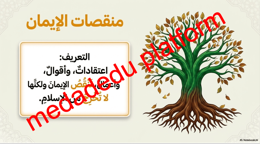 التوحيد الدرس الثالث نواقض الأيمان و منقصاته