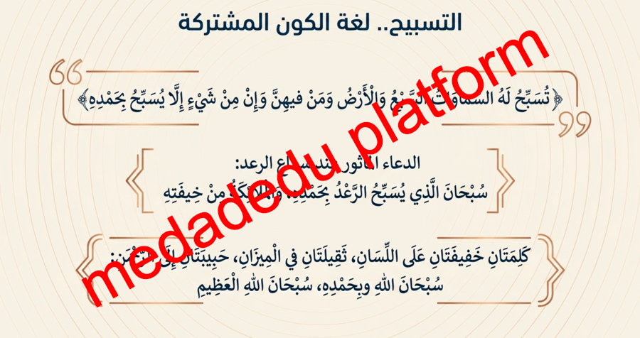 الدرس ١٣ تفسير سورة الرعد من الآية ٨ إلى الآية ١٥