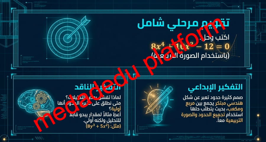 الفصل الثالث الدرس السادس حل معادلات كثيرات الحدود