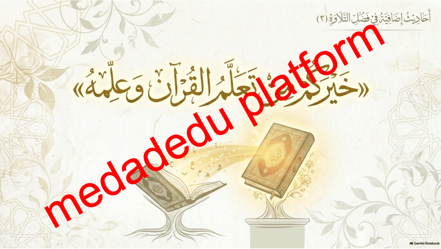 الحديث الدرس العاشر فضل تلاوة القرآن الكريم