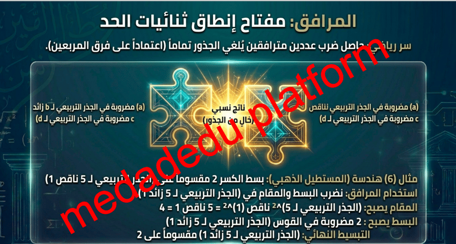 الفصل الرابع الدرس الخامس العمليات على العبارات الجذرية