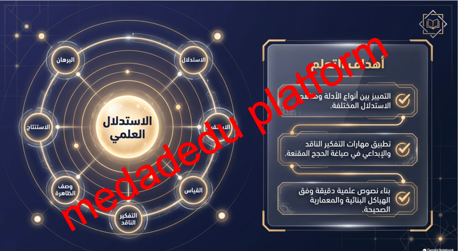 كفاية الاتصال الكتابي  البرهنة و الاستدلال العلمي