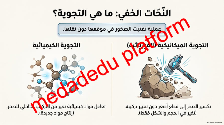 الفصل السادس التجوية و التعرية و أثرهما