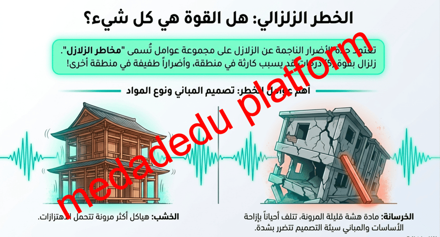 الفصل السادس الدرس الخامس الزلازل و المجتمع
