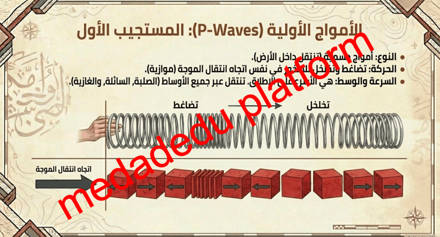 الفصل السادس الدرس الثالث الأمواج الزلزالية و بنية الأرض