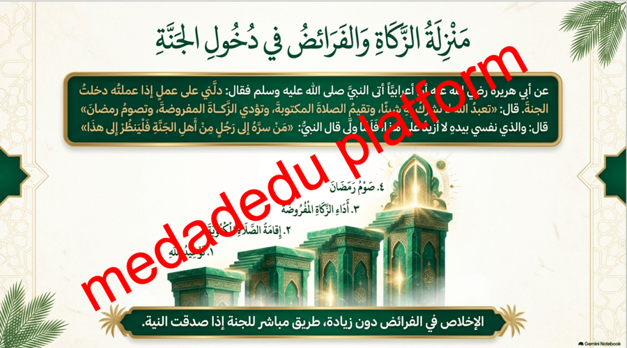 الحديث الدرس الخامس  هديه صلى الله عليه و سلم في الزكاة و الصدقة