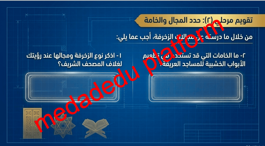 الوحدة الثانية الدرس الثاني الأقطار في الزخرفة الهندسية
