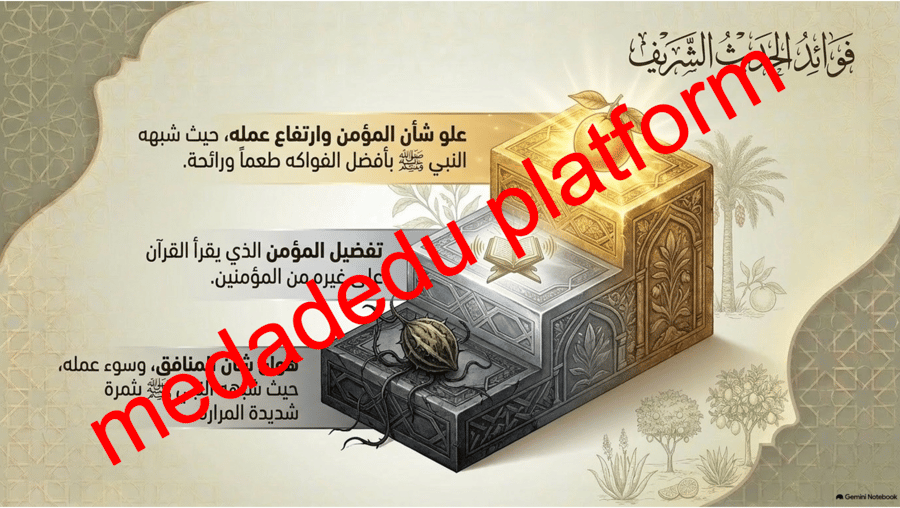 الحديث الدرس العاشر فضل تلاوة القرآن الكريم