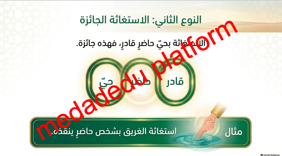 التوحيد الدرس الثامن الدعاء و الإستغاثة