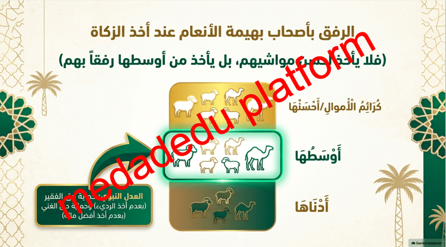 الحديث الدرس الخامس  هديه صلى الله عليه و سلم في الزكاة و الصدقة