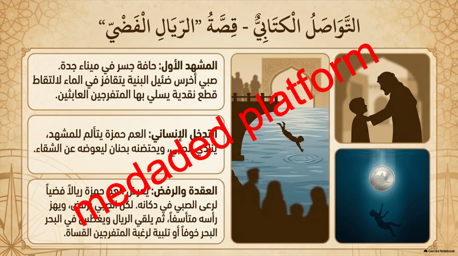 عرض تقديمي لدرس القيم الاسلامية نص الدعم