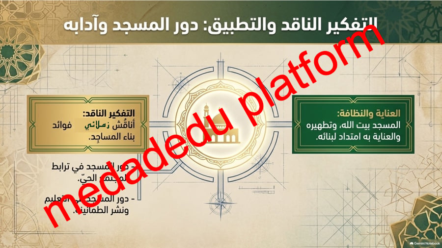 الحديث الدرس الرابع عشر فضل بناء المساجد