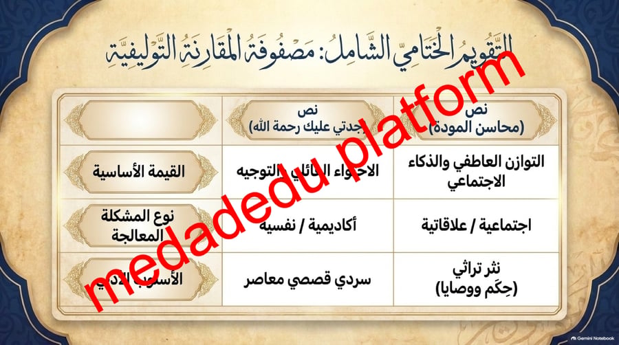 القيم الاسلامية النص الاثرائي