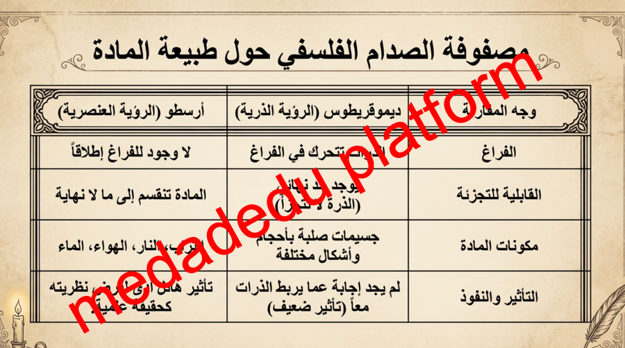 الفصل الثالث الافكار القديمة للمادة
