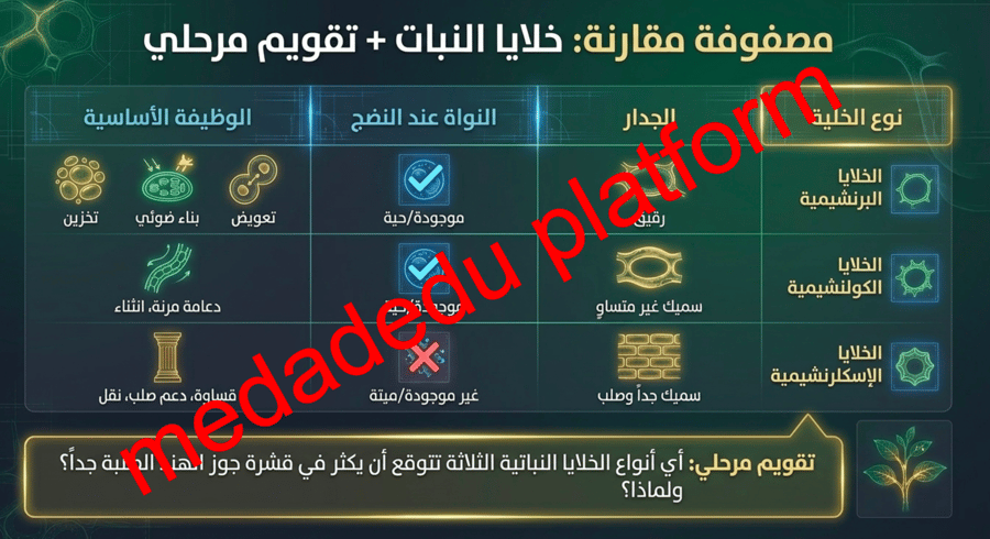 الفصل السادس خلايا النبات و انسجته