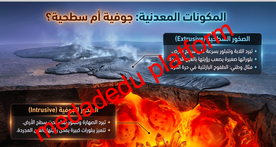 الفصل الرابع الدرس الثاني تصنيف الصخور النارية