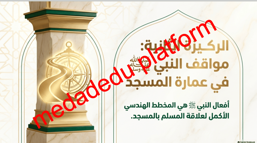 الحديث الدرس الثالث عشر مكانة المسجد عند النبي صلى الله عليه و سلم