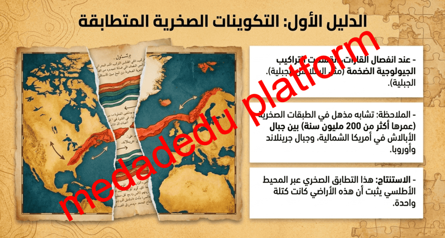 الفصل الخامس الدرس الأول انجراف القارات