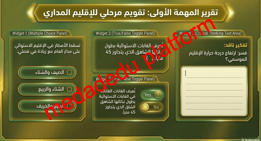الوحدة الرابعة الدرس السادس الأقاليم الَحَيِوية