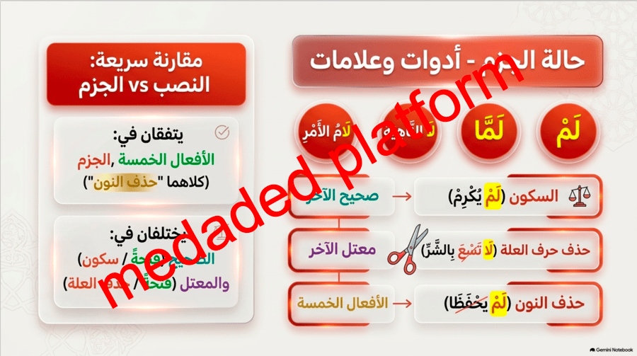 الكفاية النحوية إعراب الفعل المضارع